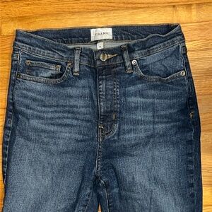 Frame Women's Straight Leg Cropped Blue Jeans Size 28
